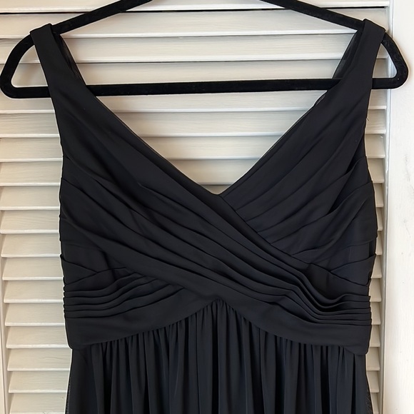 David’s bridal, black chiffon sleeveless dress, size 8 - Picture 5 of 9